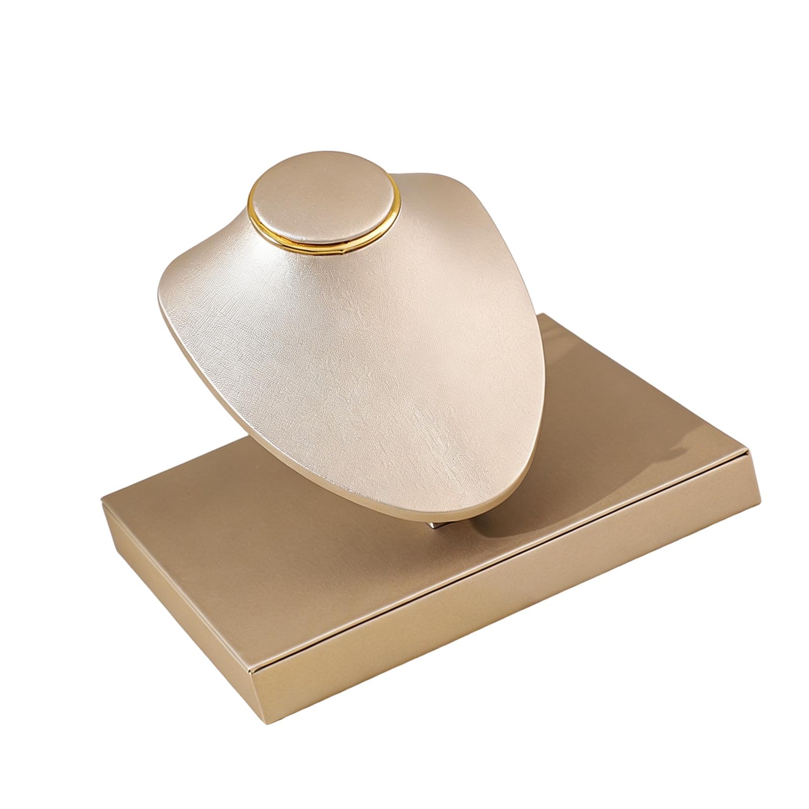 Pendant Display Stand with Leather Covered Bust Finish for Tabletop Jewelry Display, Retail Counter Use, and Photo Sets Pendant Holder Necklace Presentation Bust Form Countertop Retail Photo Table