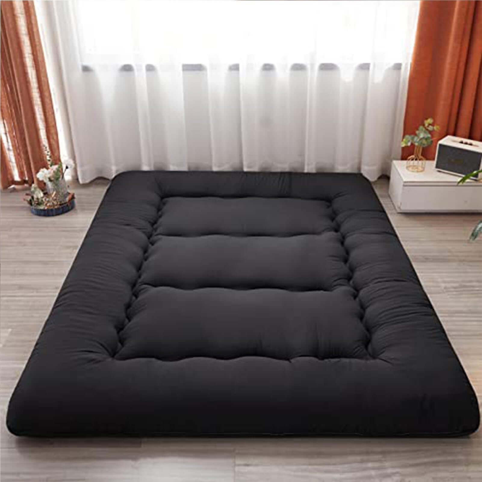 Japanischer Futon, Japanische Bodenmatratze, Futon-Matratze, Faltbarer Futon, 2 Personen, 2 Plätze, 1 Platz, Japanische Bodenmatratze, Japanischer Boden-Futon(100x200cm)