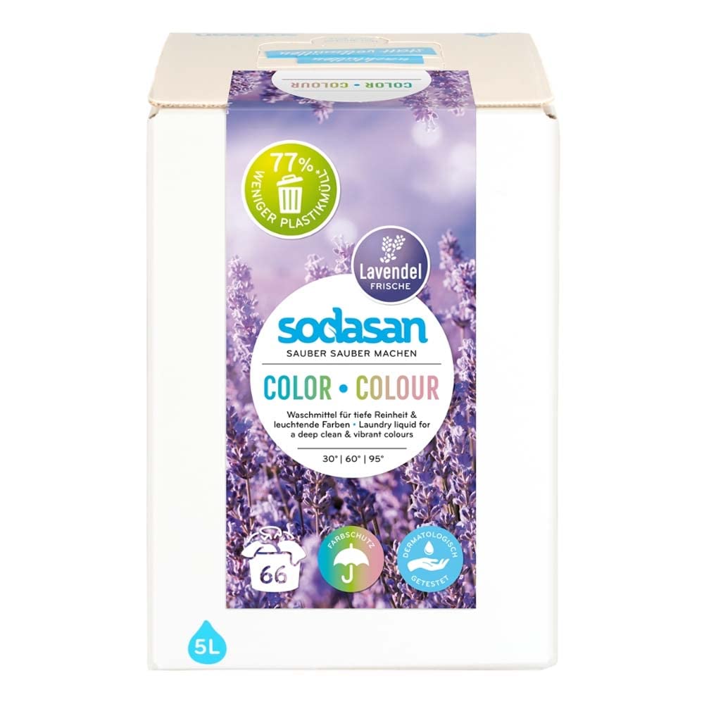 SODASAN Color Waschmittel, flüssig Lavendel, 5L (3er Pack)