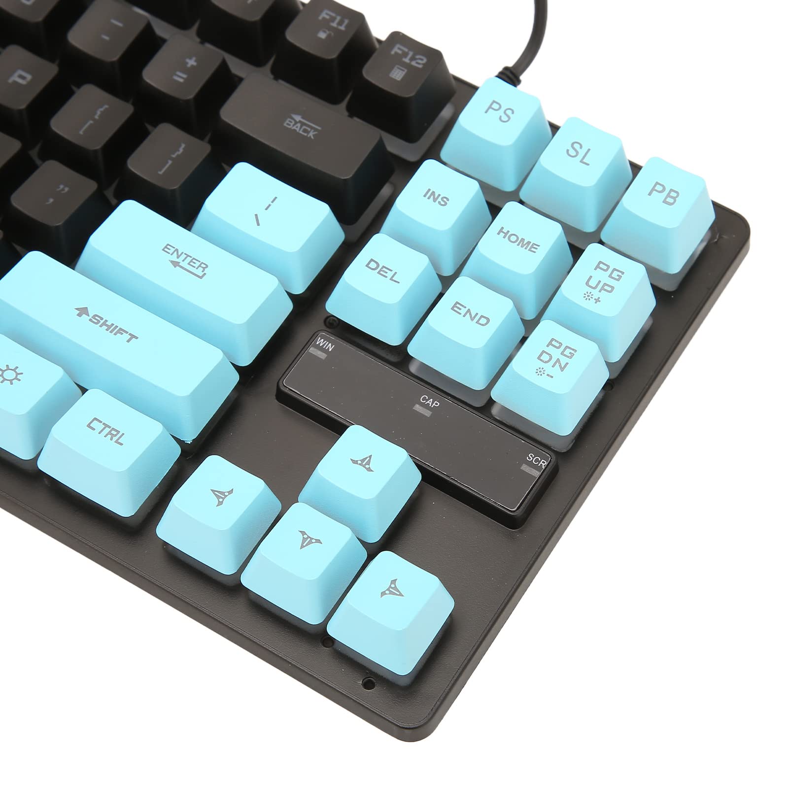 Acouto Tastiera da Gioco Cablata 87 Tasti Design Ergonomico Retroilluminato a Colori Accessori per Computer Notebook DesktopSupporti Blu Scuro per Tastiera da Gioco Cablata WinTastiera da