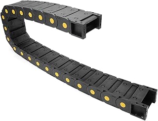 Aexit R55 25mm Electrical equipment x 57mm Plastic Cable Wire Carrier Drag Chain 1M for CNC Black