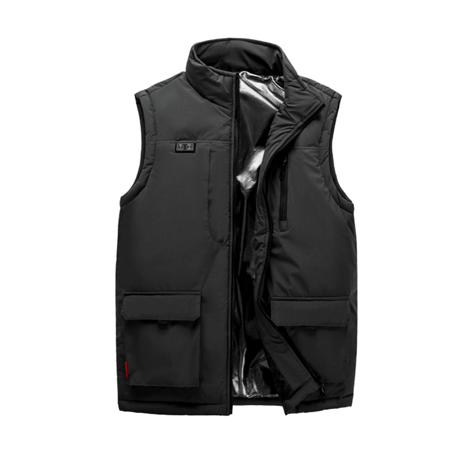 Chaleco Calefactable para Hombre, Chaqueta Cálida a Prueba de Viento de 11 Zonas, Chaleco de Invierno para Exteriores con Interfaces USB CC de Doble Cabezal, Ideal para Actividades de
