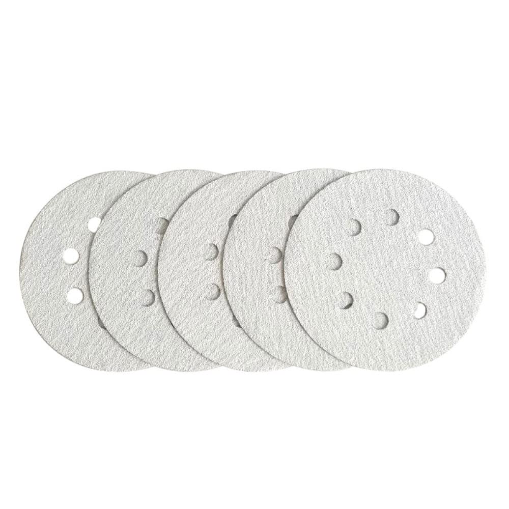 100 Uds. Discos de lijado de gancho de 125mm y 5 pulgadas, juego de almohadillas de papel de lija de 8 orificios, lijadora de grano 80-320, herramientas de pulido abrasivo, grano 120, 100 Uds.