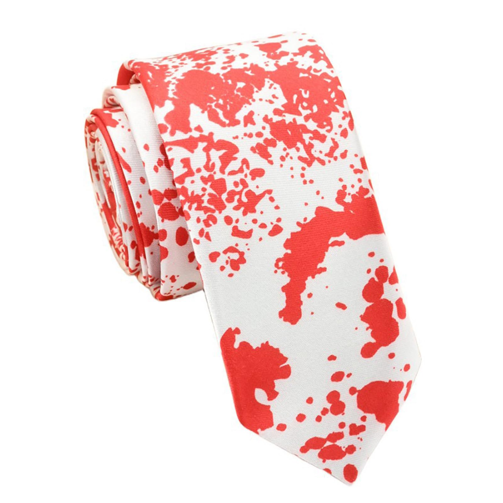 MICFENY Stylish Halloween Theme Pattern Necktie Comfortable Neck Tie Punk Neckwear For Wear And Holiday Celebrations