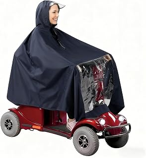 Mobility Scooter Rain Cover for Riding, Mobility Scooter Accessories, Electric Scooter Cover Waterproof Outdoor Poncho Accessories, Enclosed Mobility Scooters for You, Protect from Rain Snow and Sun