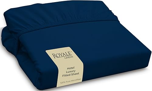 Royale Linens - Sábana bajera tamaño matrimonial, calidad de hotel cepillada 1800, ultrasuave, resistente a arrugas y decoloración, bolsillo