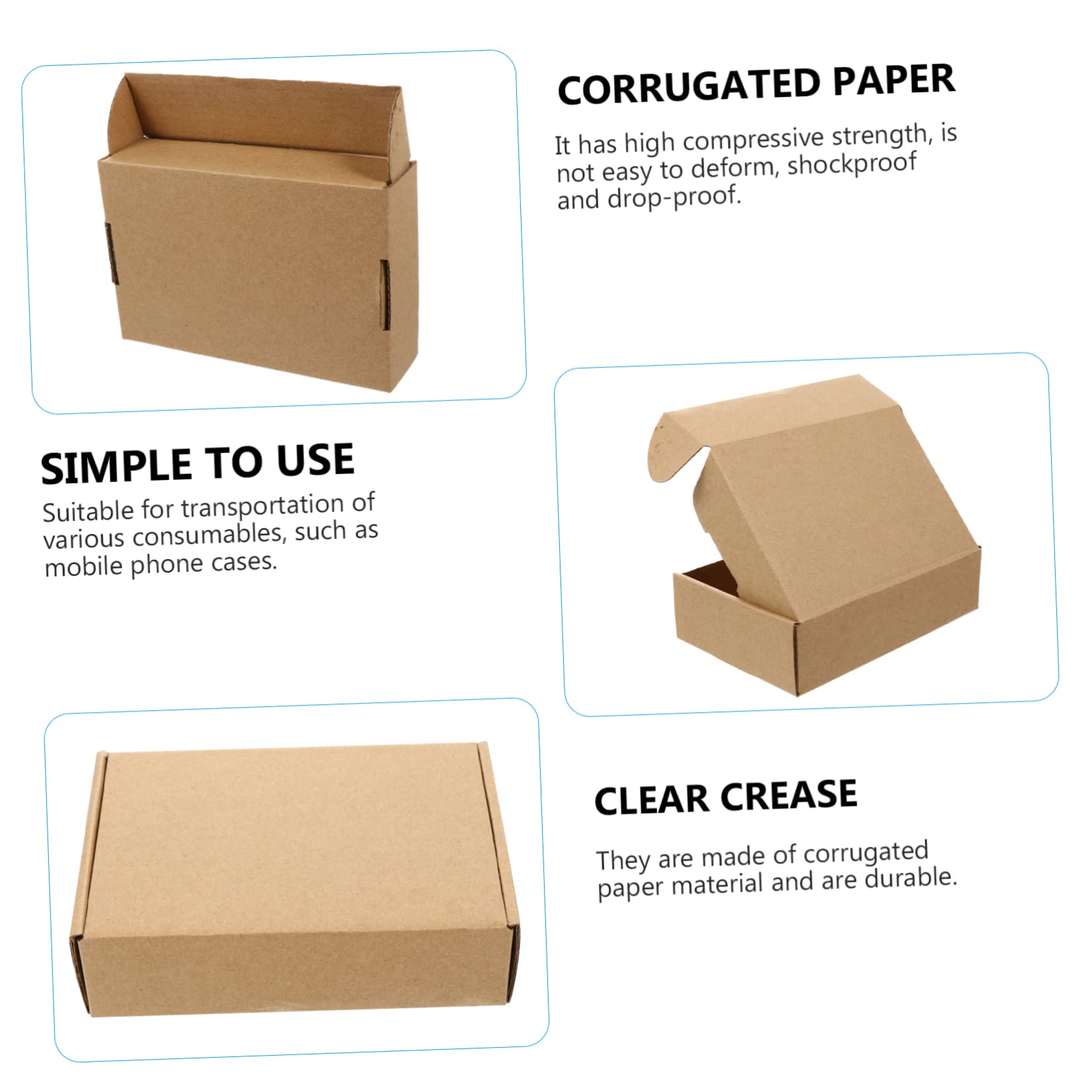 50piezas Cajas De Embalaje De Cartón Corrugado Unidades Para Mudanzas y Envíos