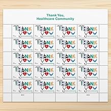 Thank You, Healthcare Community 2024 (2 Sheets of 20) Celebration Commemorative First-Class Mail Forever Postage Stamps