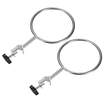 M METERXITY 2-Pack Laboratory Retort Support Ring Clamp 90mm OD Stainless Steel Closed Extension Ring Flask Clamp Burette Stand for Chemistry/Physics Lab Equipment Support Retort Ring
