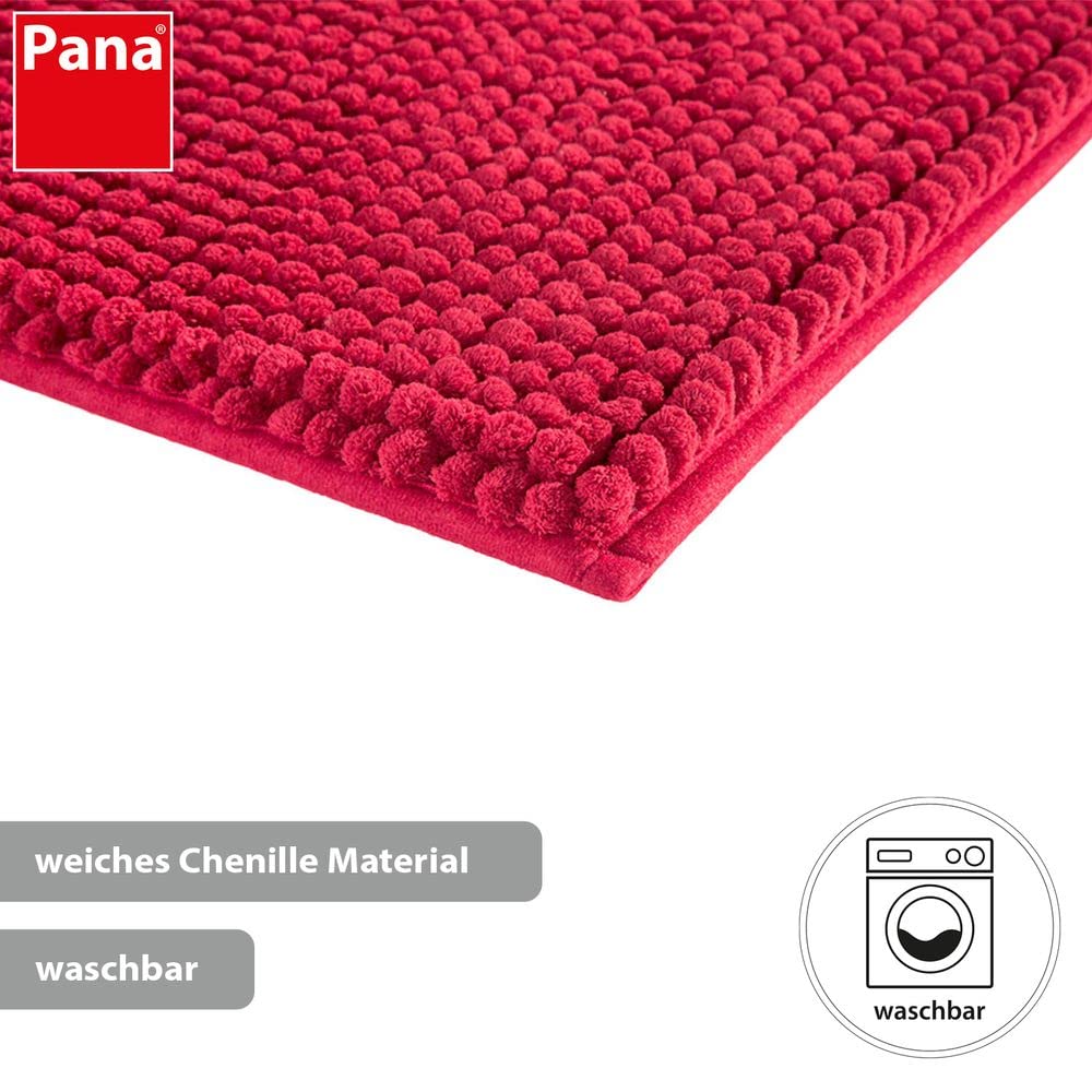 PANA® Designerska mata łazienkowa l dywanik łazienkowy l dywanik łazienkowy l dywanik pod prysznic l 50 x 60 cm l antypoślizgowa l zmywalna l szybkoschnąca I technologia 3D Mesh I cyrkulacja powietrza Kolor: fuksja, rozmiar: 50 x 80 cm
