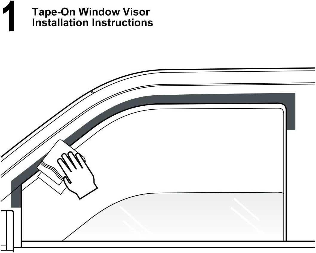 SYL Vent Shade Window Visors,for 06-11 Civic 4-Door Sedan 4pcs Front Rear Smoke Sun Rain Guard