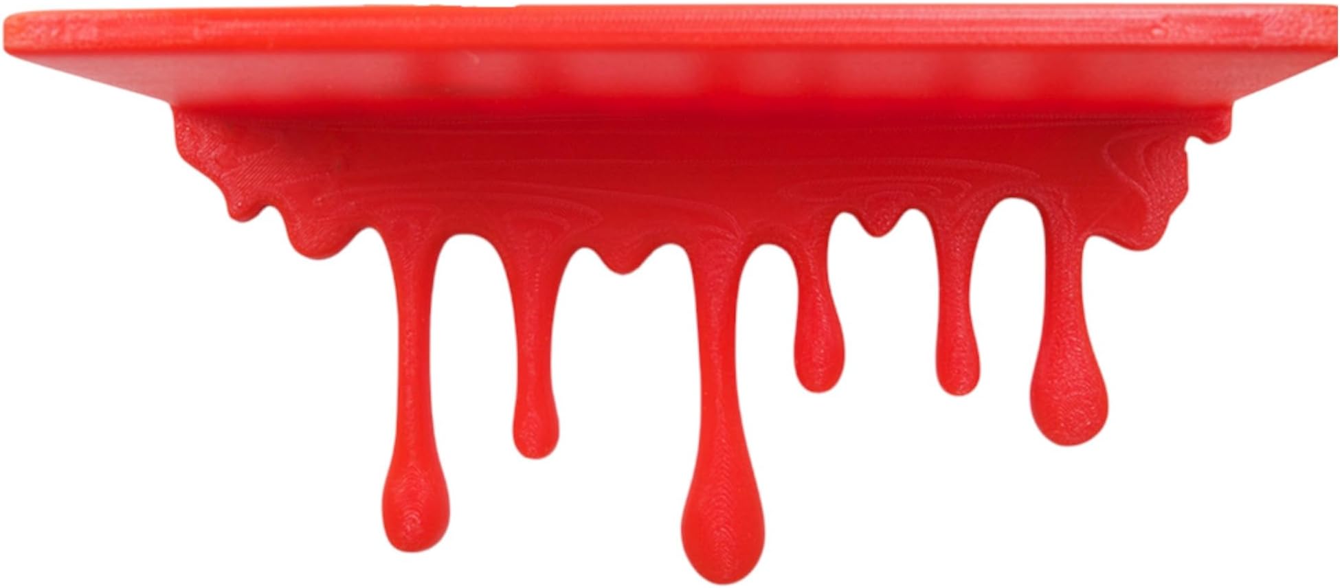 Dripping Floating Wall Shelf, Unique Melting-Edge Design, Small & Large Sizes, Multiple Colours, Stylish Home Decor & Storage Shelf for Books, Plants & Display (Red, Large)
