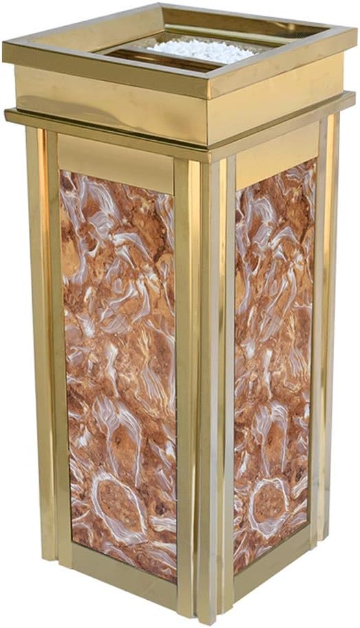 Waste Bins,Rrubbish Bin Outdoor Trash Can Outdoor Waste Bins Outdoor/Indoor Trash Canokiroom Stainless Steel Ash Column Commercial Trash Cans Heavy Trash Can/a/Side Oni