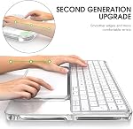 Transparent Acrylic Keyboard Stand and touchpad Tray pad Suitable for Second and Third Generation Apple Magic Keyboards and Apple Magic touchpads, Comfortable to Relieve Wrist Pain Hand Rest