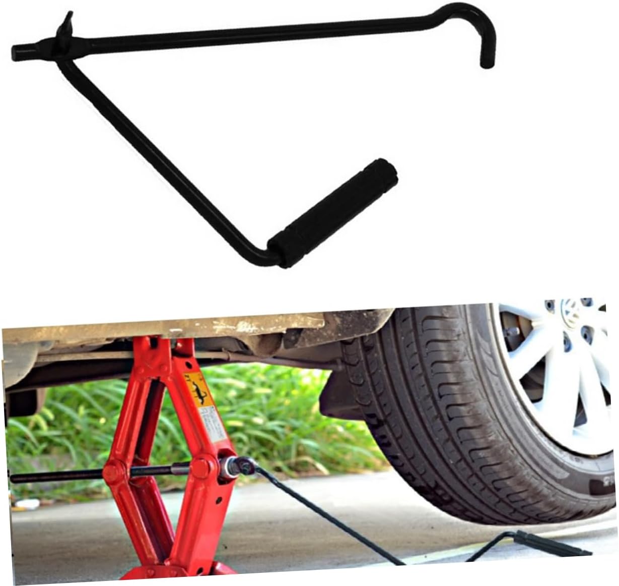 2pcs Scissor Jack Handle for Car Durable Hand Jack Tool Foldable Rocker for Easy Lifting Tire Changes Essential Auto Accessory for Every Vehicle