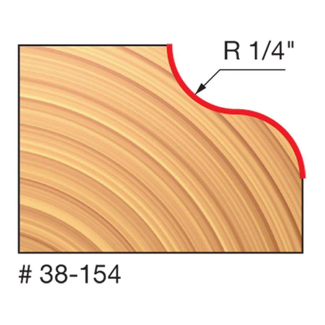 Freud 38-154: 1-1/2" (Dia.) Ogee Bit with 1/4" Shank, Multi - Image 2