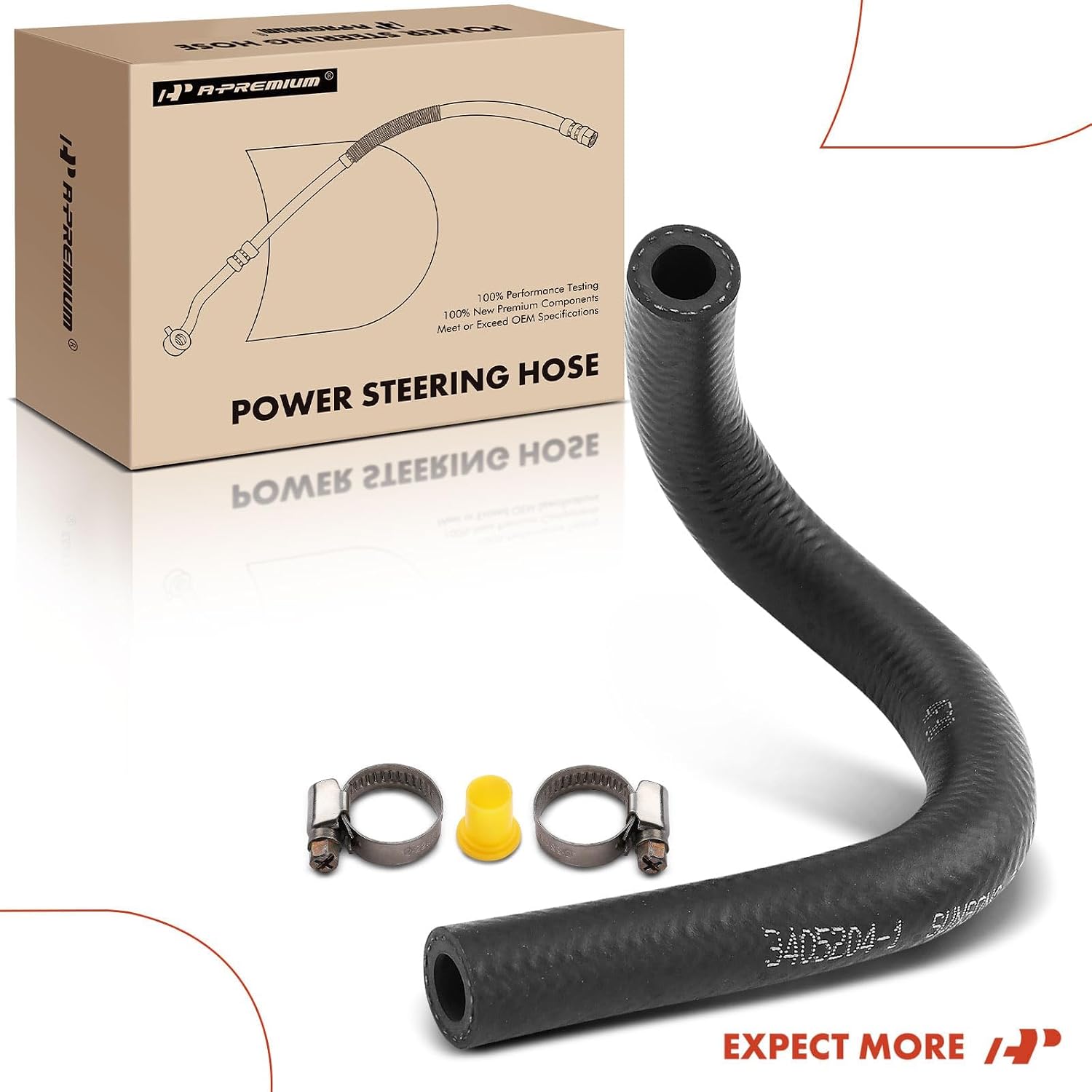 A-Premium Power Steering Return Hose Line Assembly Compatible with Honda Odyssey 2005 2006 2007 2008 2009 2010, V6 3.5L, Pipe To Cooler