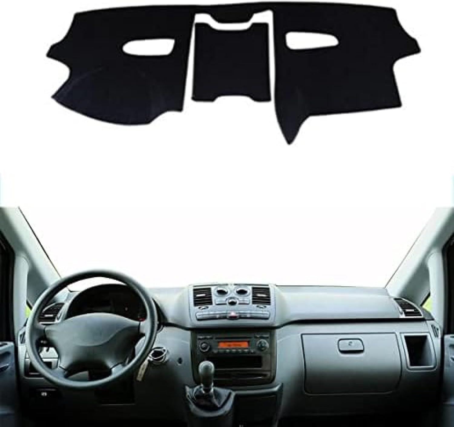 BIVVI Dashboard Cover,Fit for Mercedes Benz Vito W639 2010-2015 Sun Protection Non-Slip Pad Dashboard Decorative Interior Accessories