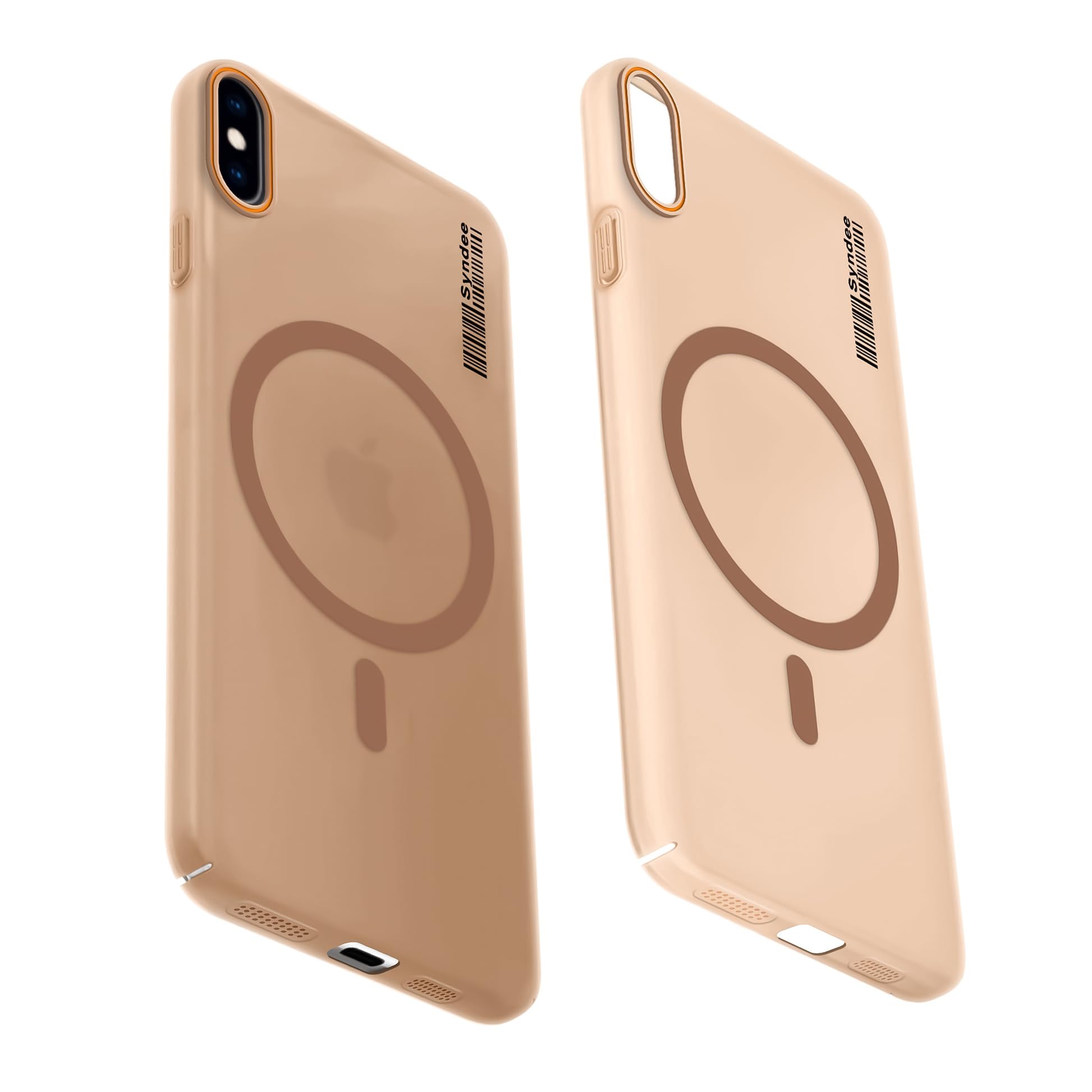 DL3 Mobilak Case Back Cover for iPhone X/iphone XS, Sleek Frosted Translucent Back Only Compatible with Wireless Magnetic Accessories | Anti-Scratch Shockproof Phone Case (Brown)