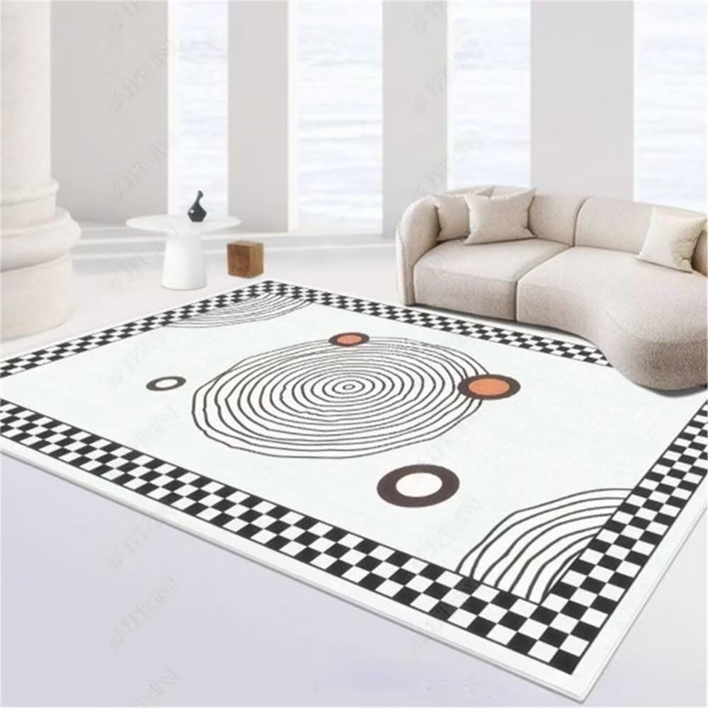 Tapis de salon gris pinstripe 100x200cm pour deco chambre adulte
