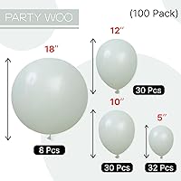 Vista 574 de PartyWoo Nude Balloons 100pcs 12 Inch Apricot Boho Fall Neutral Latex Helium Balloons for Graduation Wedding Anniversary Birthday Boy Baby Shower