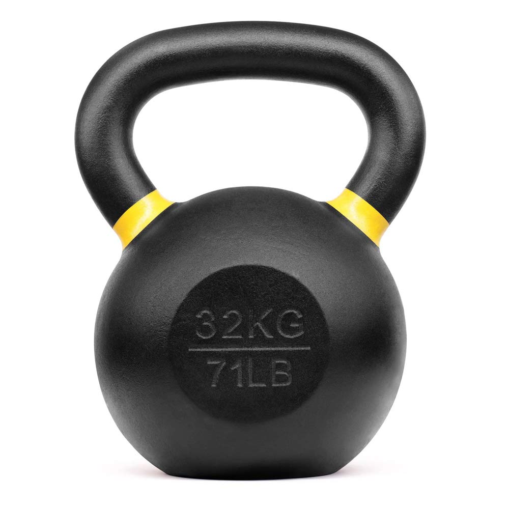 ProsportsaePowder Coated Cast Iron Kettlebell (32 Kg), Prosportsae, Black, Ps Kbell, Kbell 32