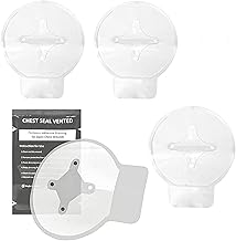 4pcs Vent Chest Seal Kit First Aid Chest Sealer with Ventilation for First Aid Tactical Tourniquet Patch Transparent