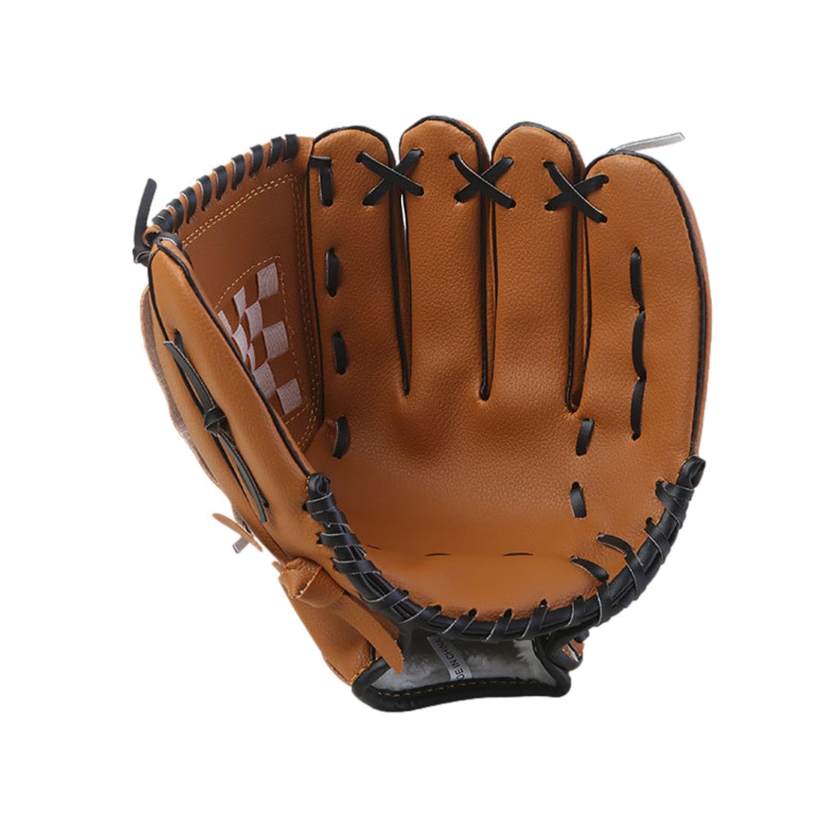 Youth & Kids Baseball Glove - PU Leather Catcher Glove | Thickened T-balĺ Gļove with Padded Palm, Durable Training Gļove for Beginners and Physical Education