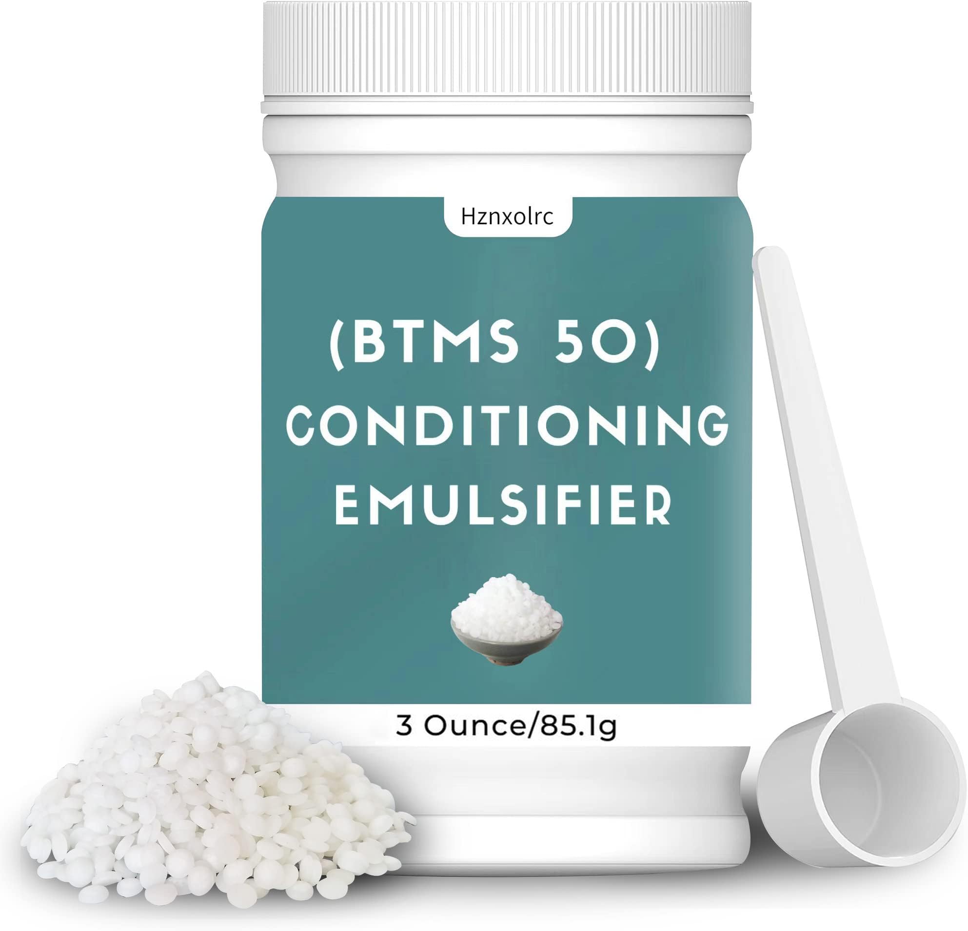 3 oz BTMS 50 Conditioning Emulsifier for Making Leave-in Conditioner, Premium BTMS 50 Conditioning Emulsifier Granules, Higher Activity than BTMS 25, Suitable for Making Lotions, Shampoos and More