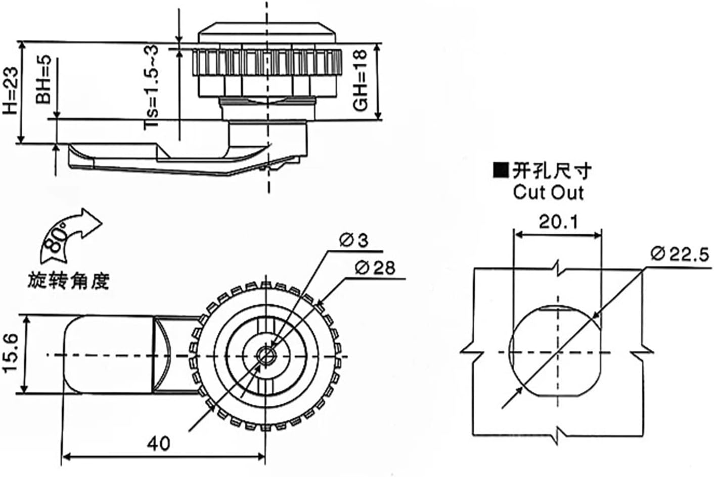 Distribution Box Meter Box Switch Cabinet Plastic Lock MS705 Cabinet Equipment Control Cabinet Door Lock 1Pcs