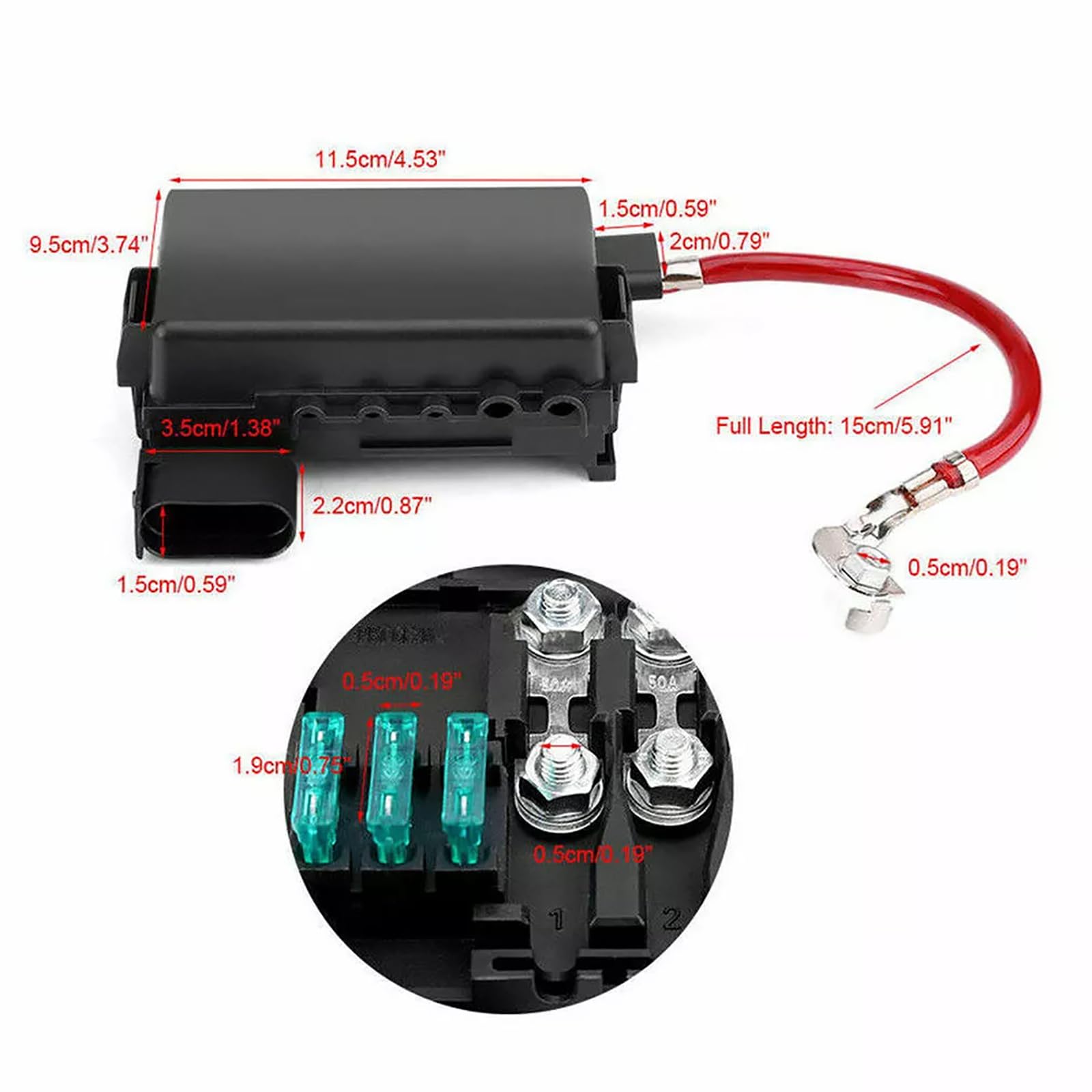Scatola dei fusibili per batteria, morsetto per batteria, scatola dei fusibili per batteria, scatola di sicurezza per batteria per VW Sharan 7M Seat Alhambra Ford Galaxy 7M3937548 MK4