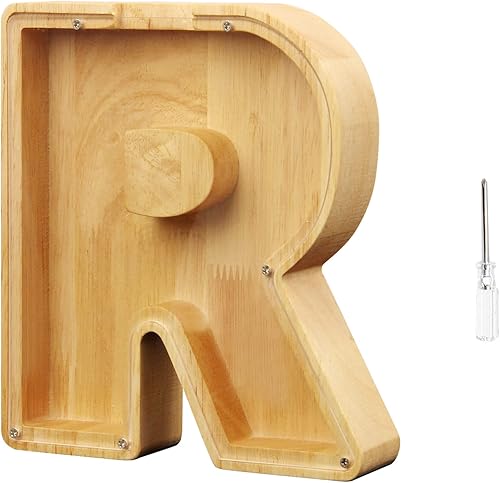 Miniatura 43 de TAONE Hucha personalizada para niños con grabado láser, alcancía de madera personalizada