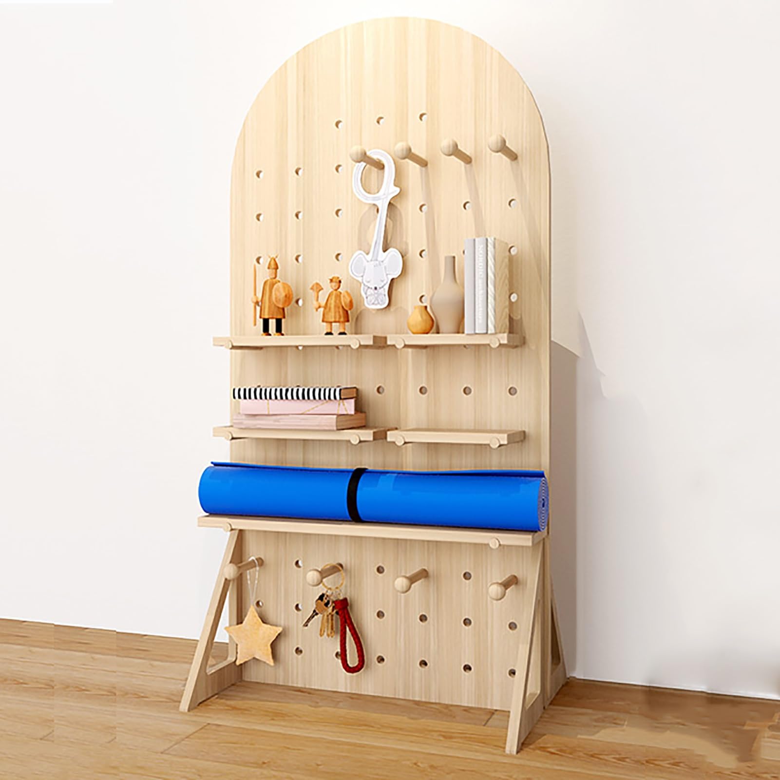 Amazon.co.jp: 有孔ボード 120×60cm パンチングボード 木材 可動式