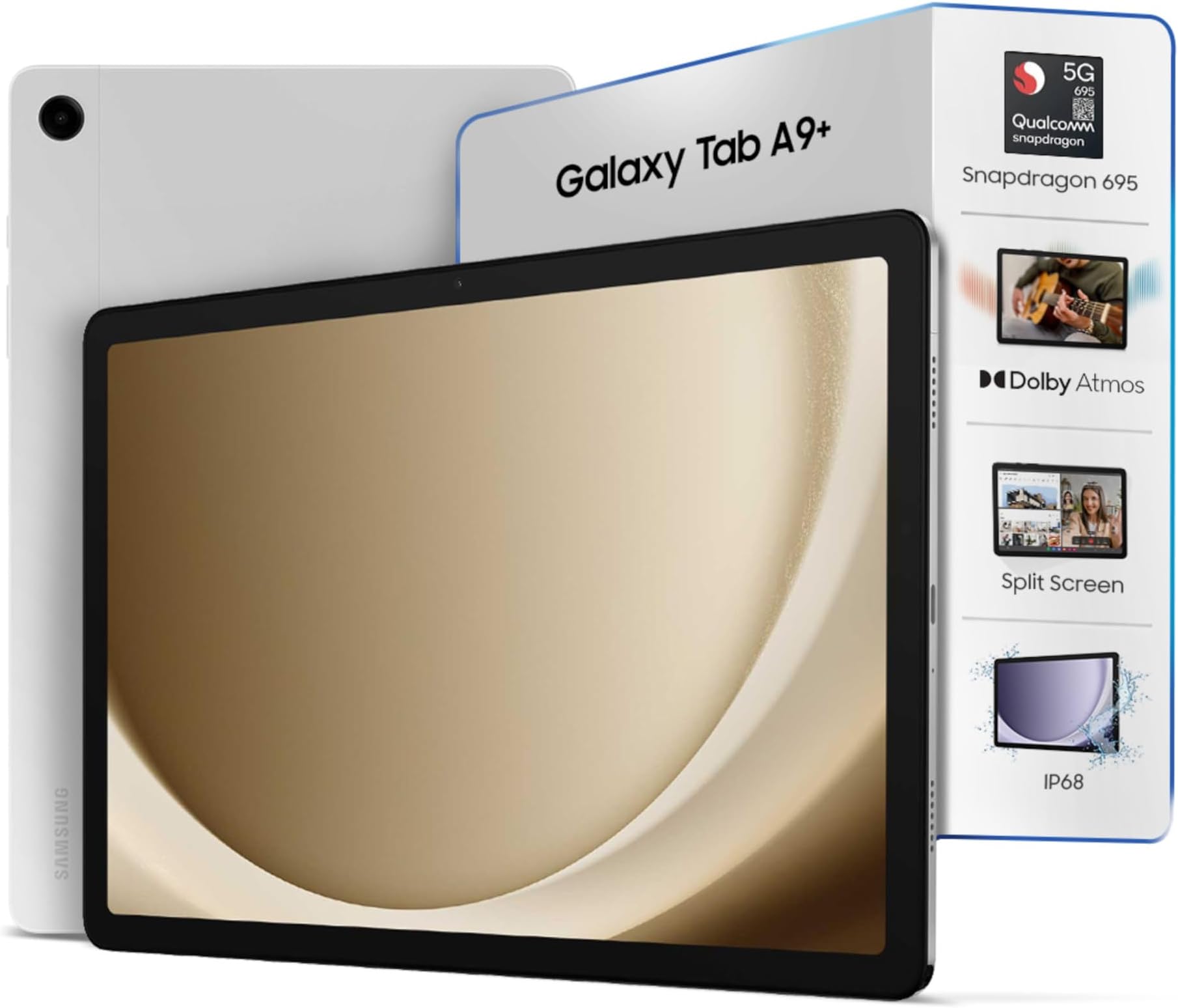Samsung Galaxy Tab A9+ [Smartchoice], 27.94 cm (11.0 inch) Display, RAM 8 GB, ROM 128 GB Expandable, Wi-Fi Tablet, Silver