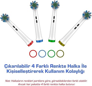 iBrush Ultra Sensitive Pro Diş Fırçası Başlığı Oral-B Şarjlı Diş Fırçası ile uyumlu Yedek Başlık 4 Adet Ekstra Yumuşak Başlık (BAKIRSIZ)