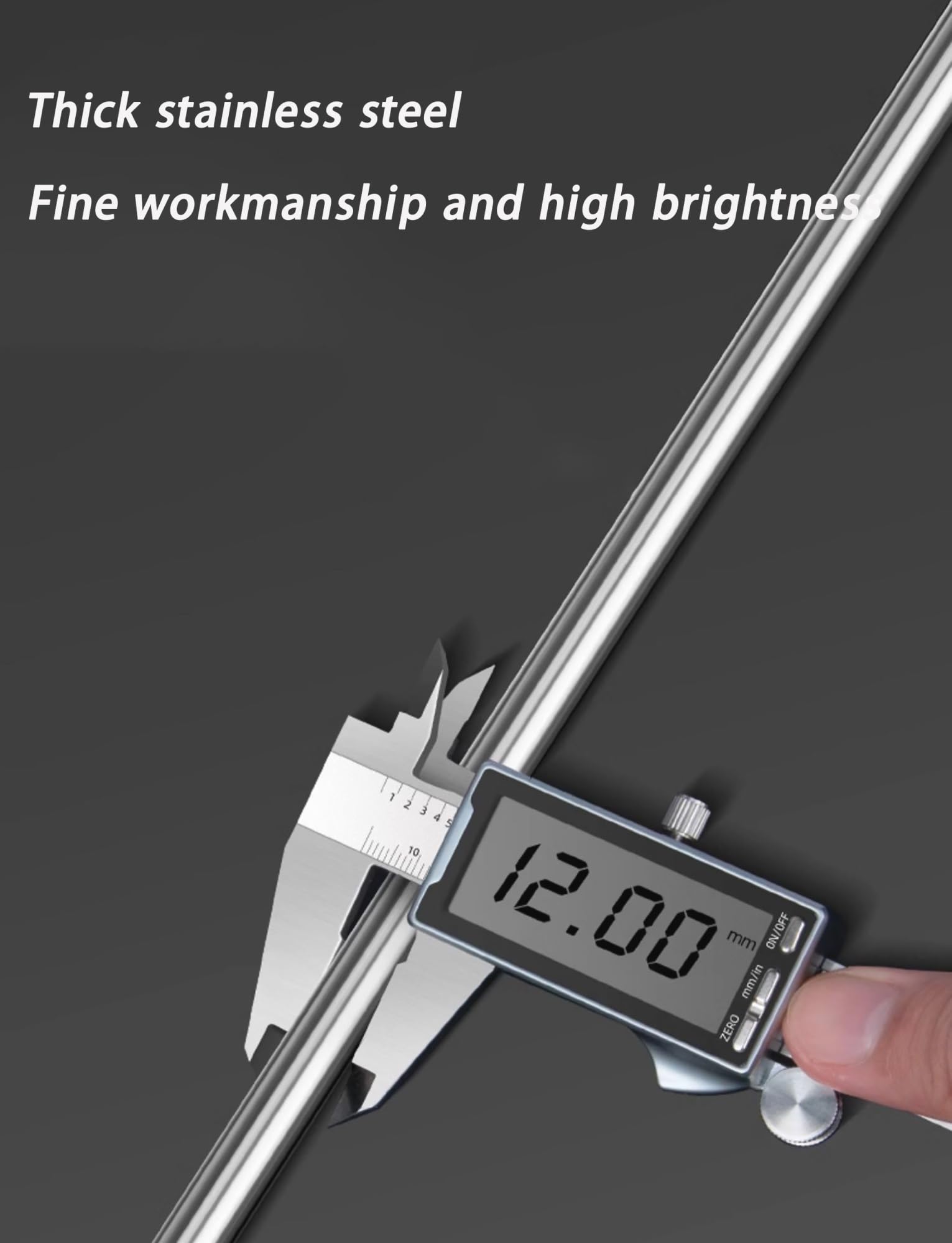Gancio for tombino, gancio robusto e maneggevole da 12 mm di diametro, gancio di sollevamento in acciaio inossidabile, strumento di sollevamento for gancio for tombino(Pointed,80cm/31.4in)