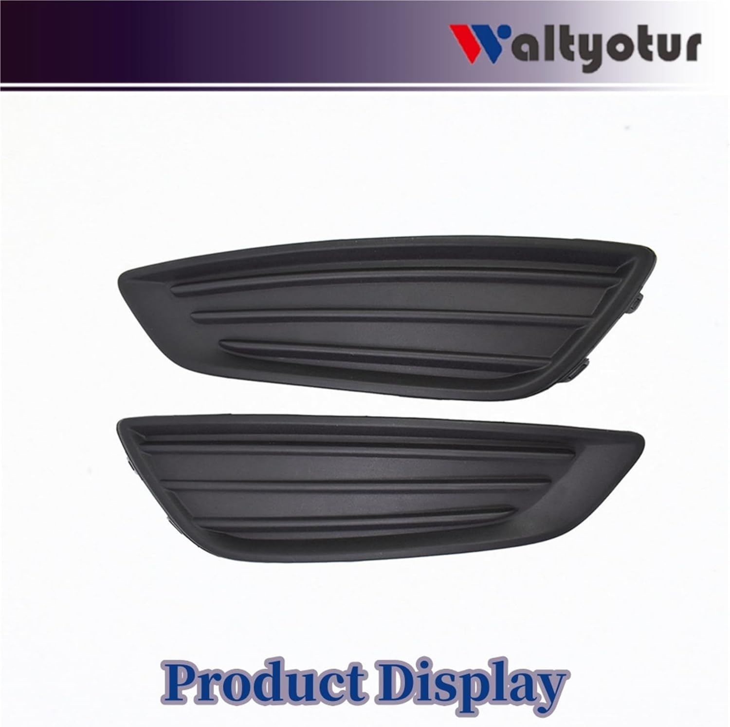 2 x Front Bumper Left + Right Bumper Fog Light Lamp Cover Trim Grille Grill Replacement for 2015-2018 Focus
