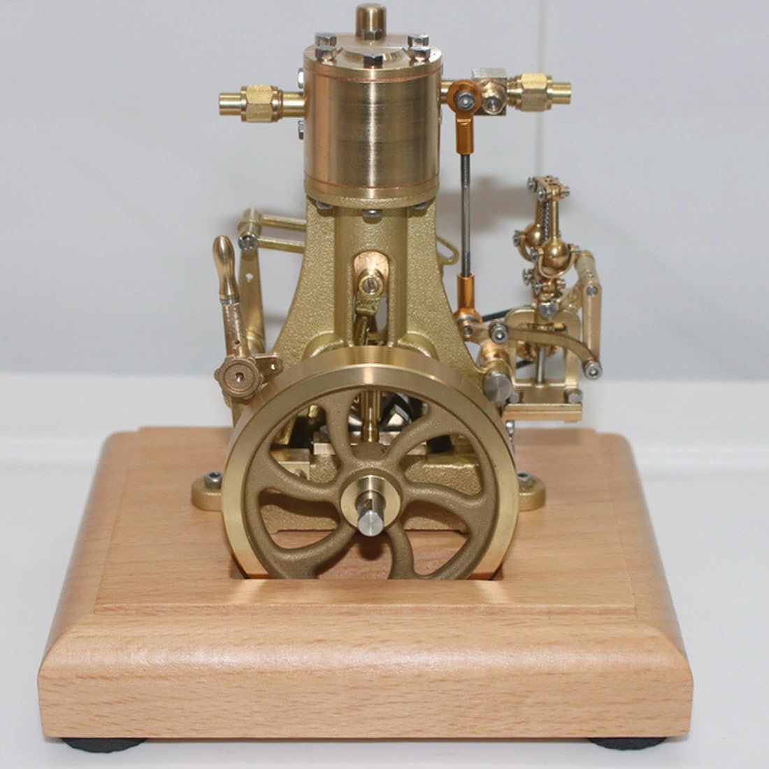 PizazzToy Dampfmaschine Bausatz Erwachsene, 1.85CC Mini-Retro-Vertikal-Einzylinder-Hubkolben-Doppelwirkungs-Dampfmaschinenmodell mit Drehzahlreduzierer