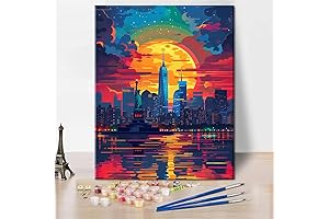 Paint by numbers for Adults City: TUMOVO New York City Skyline Painting...