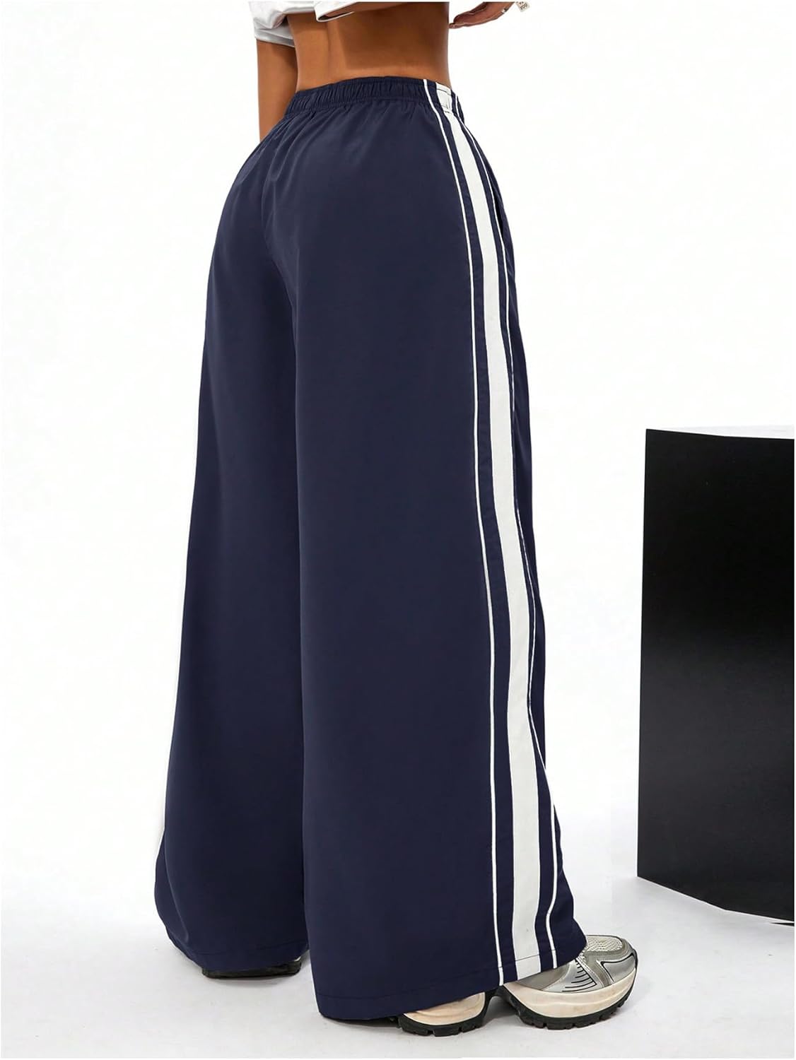 SOLY HUX Women's Baggy Sweatpants Casual Sports Wide Leg Parachute Hip Hop Pants Streetwear - Image 3