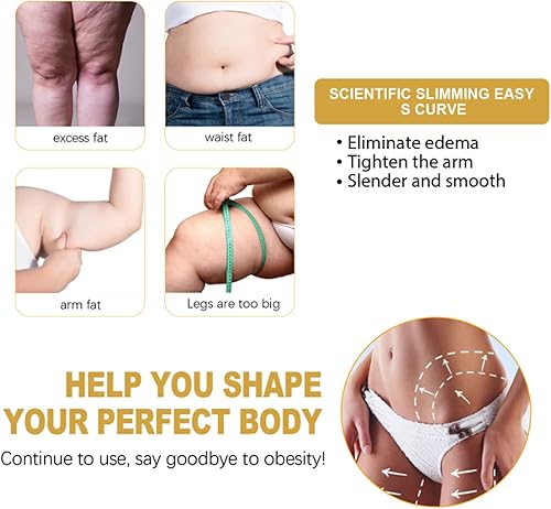 Miniatura 5 de Crema quemadora de grasa de jengibre anticelulítico de cuerpo completo adelgazante crema de masaje para vientre, perfecta para celulitis, calmante,