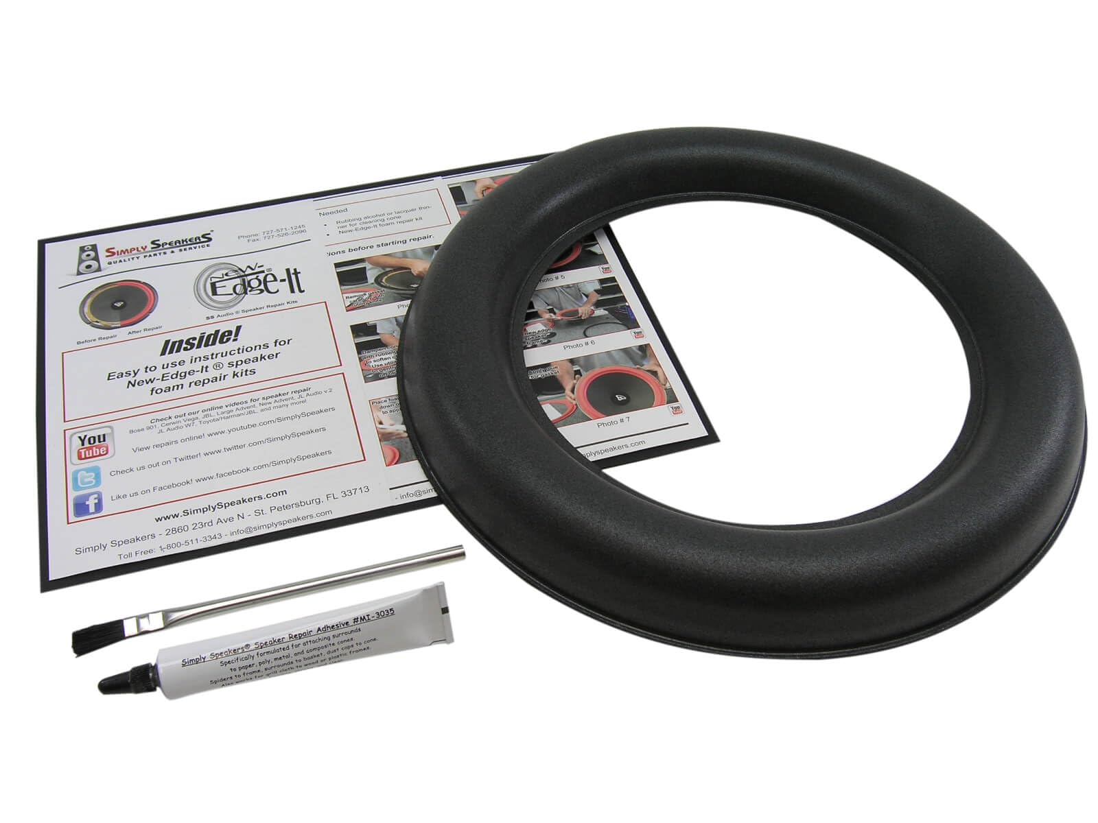 JL Audio 12W7 Foam Edge Repair Kit, 12", 12W7, Extra Wide Roll, FSK-12JL-W7-1 (Single)