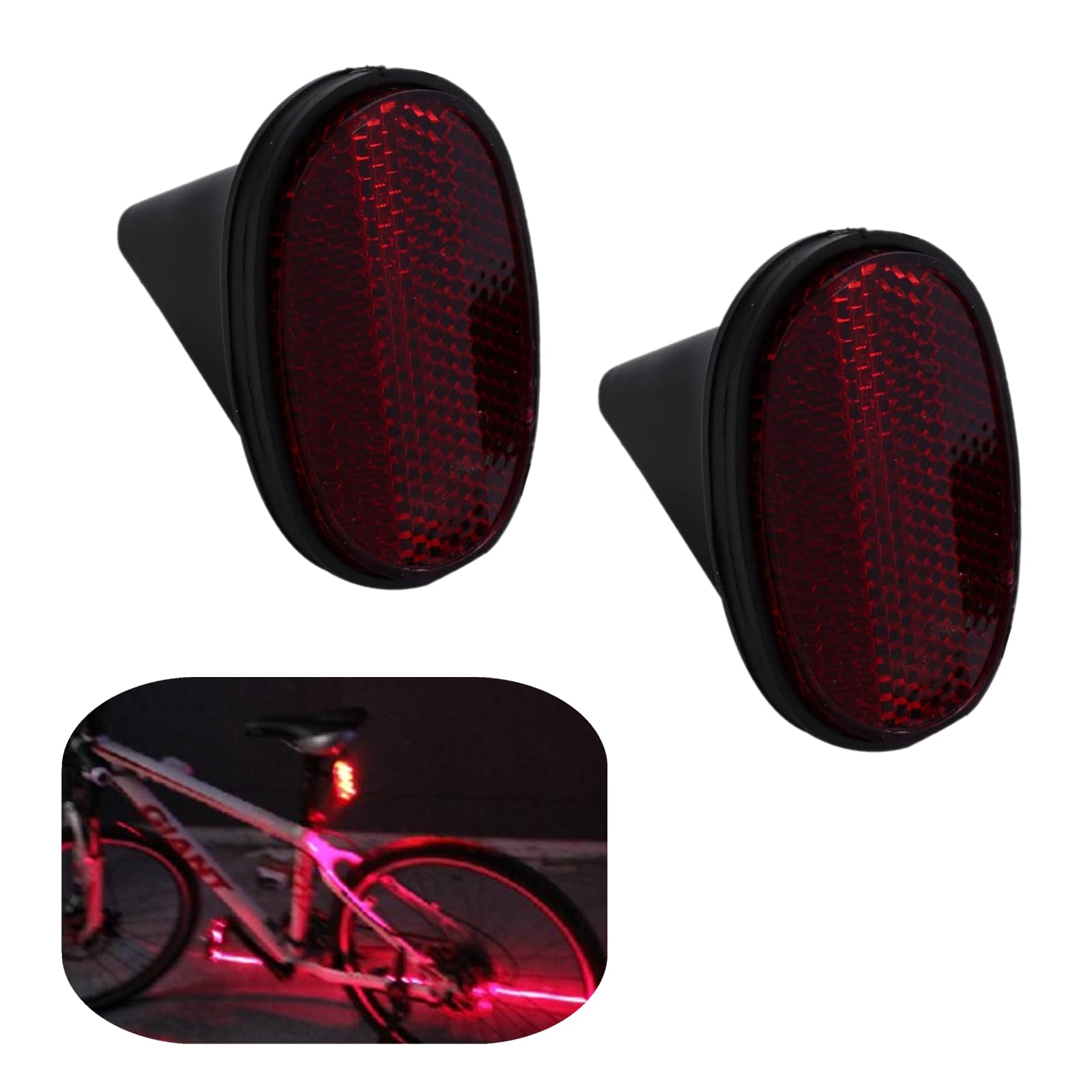 FJYXCHENXM 2 Pack Bicycle Rear Tail Warning Reflector Professional Bike Rear Mudguard Reflector for Bicycle Accessories