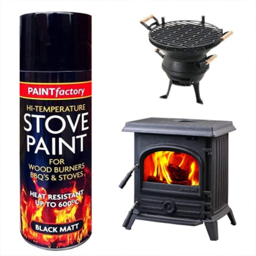 RustOleum AE0020001E8 400ml Stove & BBQ Paint Black Amazon.co.uk