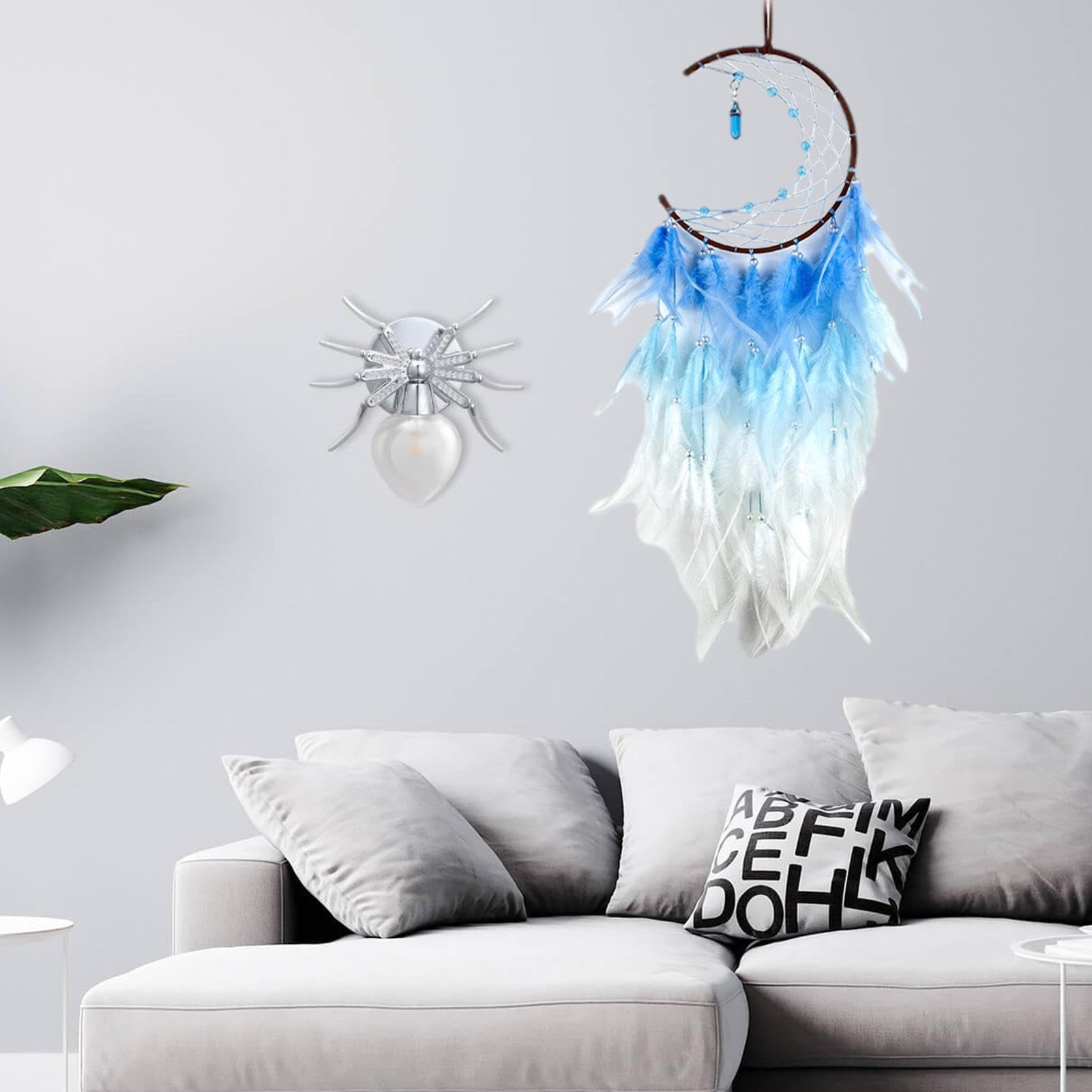 Acchiappa Sogni Acchiappasogni Fatto A Mano Con Piume Naturali - Decorazione Murale Etnica Per Camera Da Letto Decorazione Parete Piume