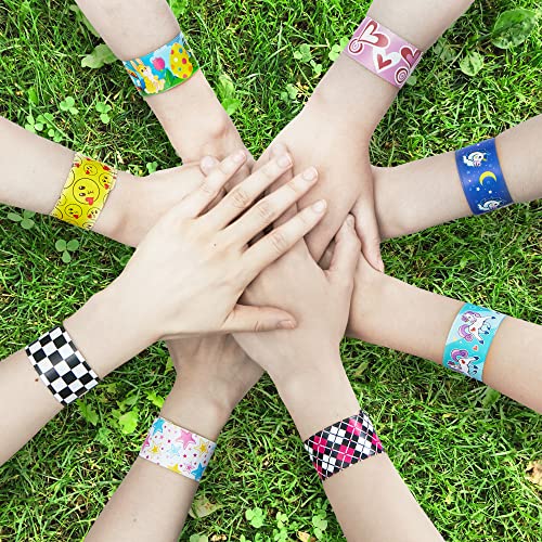 JOYIN Slap Band, 100 pcs Slap Bracelets Super Slap Wrist with Colorful Hearts Animal Party Bag Fillers (30 Designs) Valentine's Party Favors Pack, Easter Basket Stuffers, 22 cm, Plastic by JOYIN - Image 7