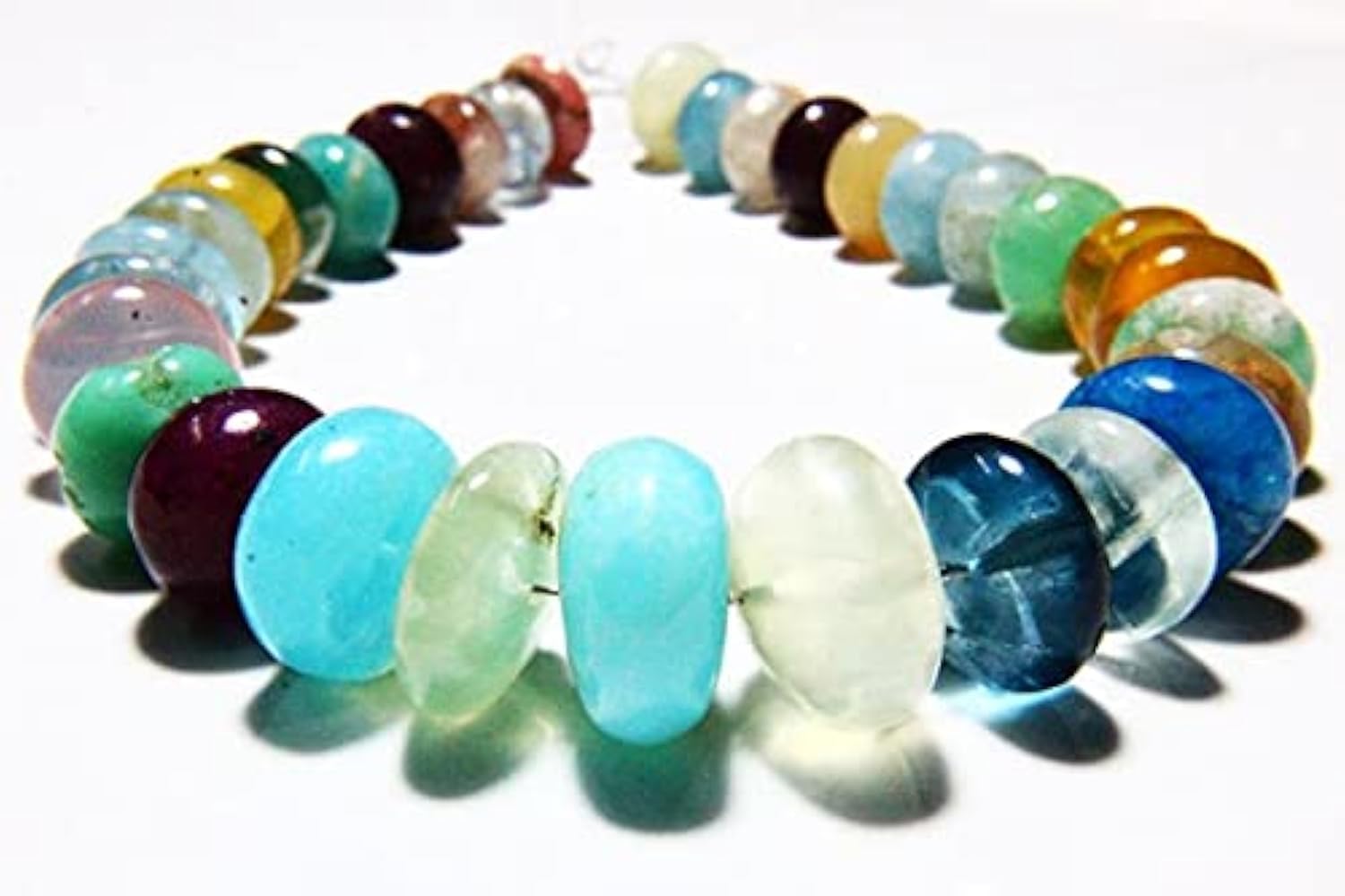Multi stones drilled gemstone beads pour créer vos colliers d'été en minéraux authentiques