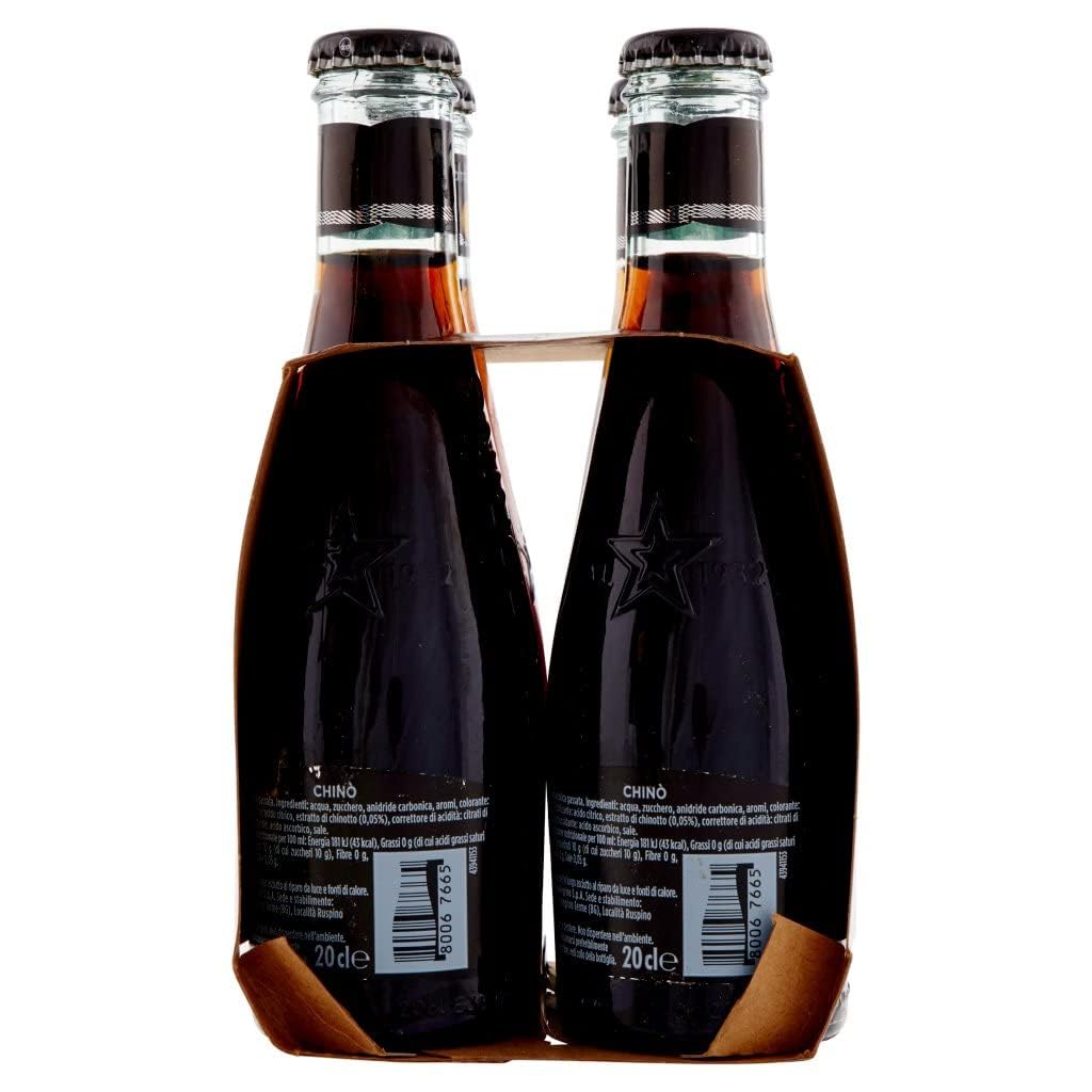 Italian Gourmet Bundle Sanpellegrino Chinò 24 x 20 cl, 4,8 L, Boisson Gazeuse Italienne au Chinotto, Bouteilles en Verre, Chinotti de Sicile, Goût Intense et Amer-Doux + Italian Gourmet Polpa