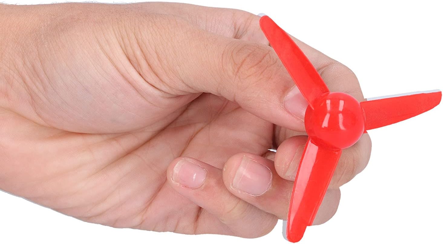 10PCS 70mm 3 Blades Propeller XR-148 Spare RC Plane Propellers Easy to Install and Replace Compatible with 2mm Motor Shaft ABS Material for RC Toy Boat Car Model Accessories (Red)
