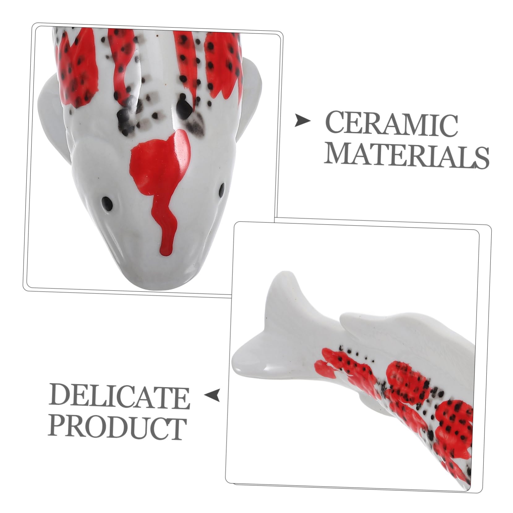 ERINGOGO Decorazione Galleggiante Ceramica Per Acquario Ornamento Adorabile Forma Di Pesce Accessorio Per Pesci Con Design Lifelike Per Tank e Acquatici